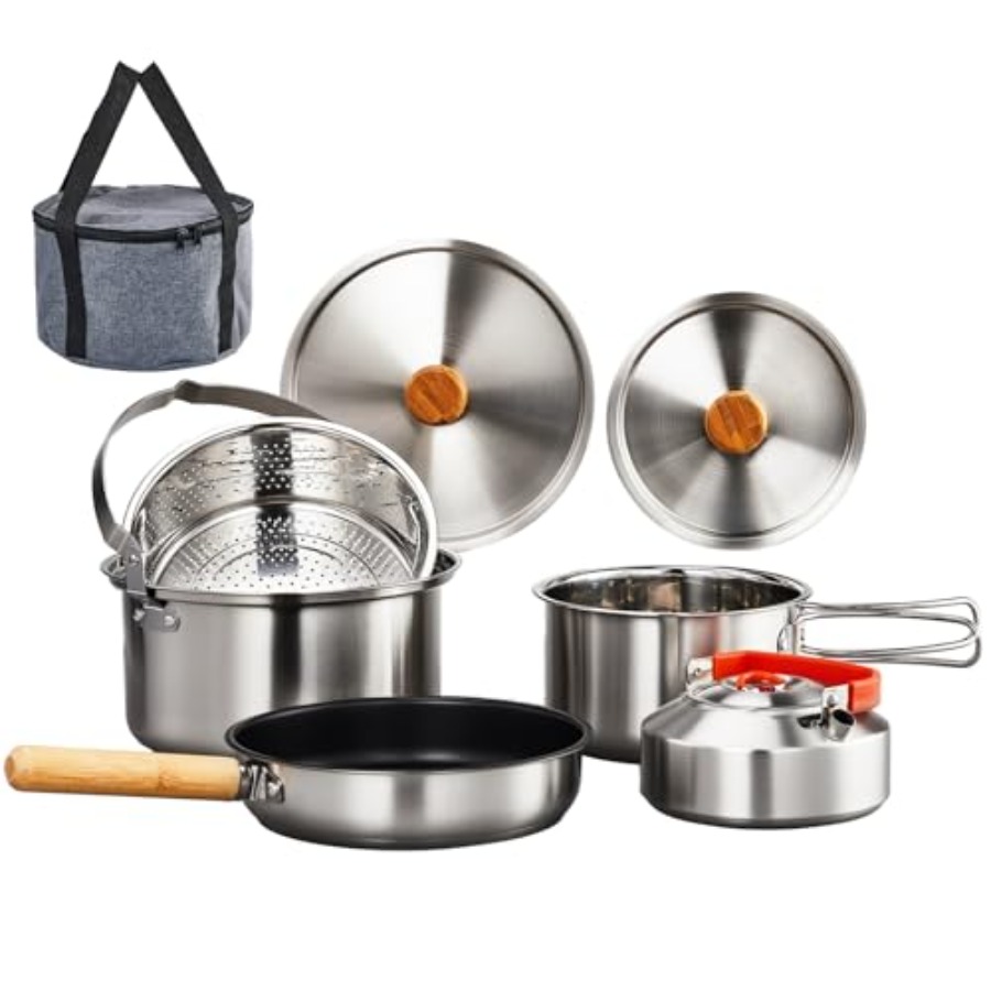 Camping Cooking Set Lightweight - Набор походной посуды, легкий комплект для
