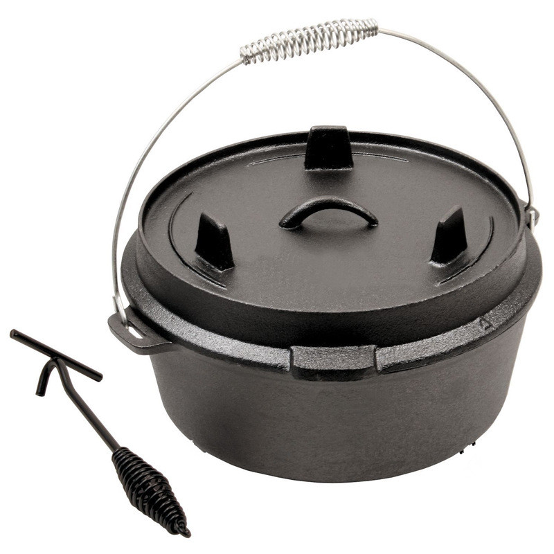 Camping Cooking Dutch Oven - 25 см голландская духовка для кемпинга,