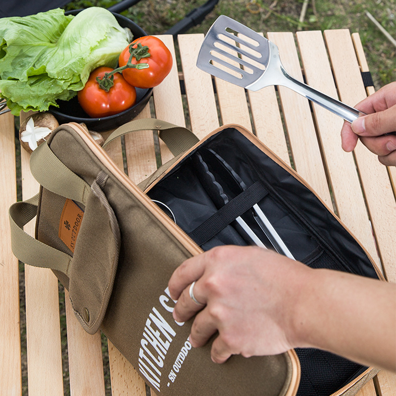 Camping Cooking Pan Set - Набор походной кухонной утвари из 8