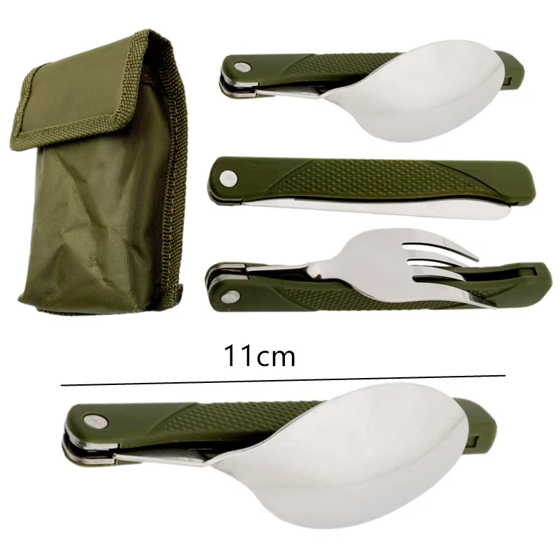 Camp Spork Set - Длинная посуда, рюкзак, вилка из нержавеющей