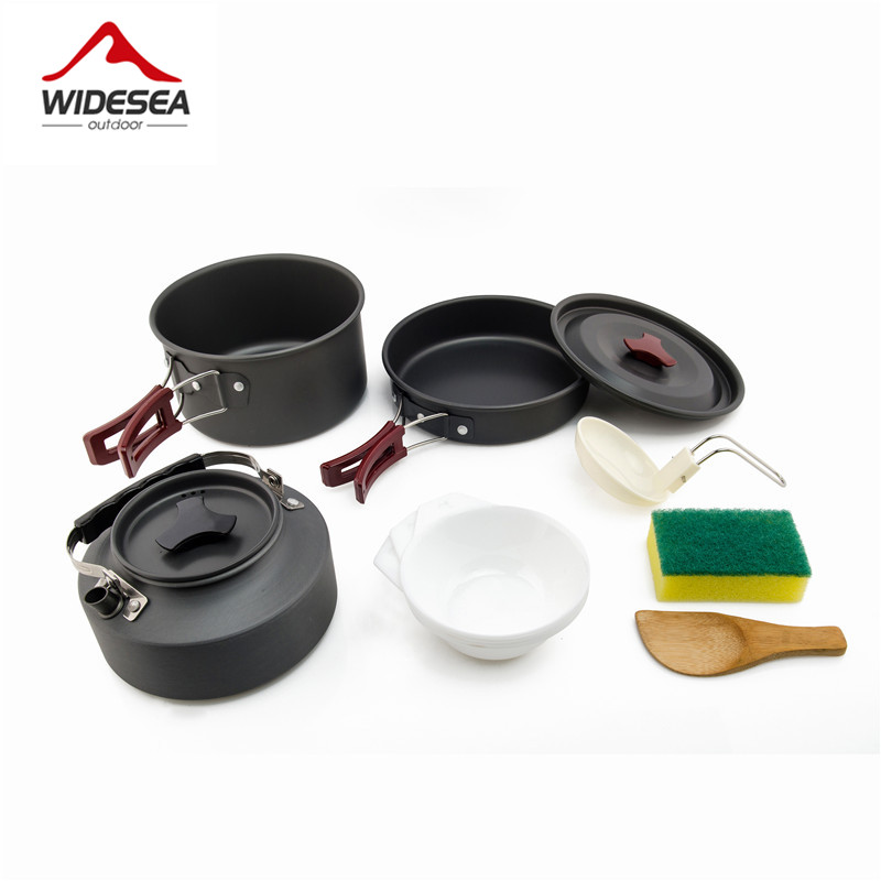 Camping Cooking And Dining Set - Набор посуды Widesea для кемпинга, семейный