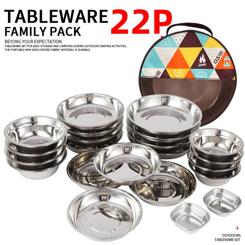 Camping Cooking And Dining Set - Новый портативный набор посуды для кемпинга