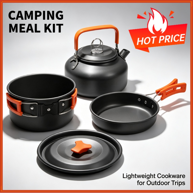 Camping Cooking Pan Set - Набор для кемпинга: походная посуда, дорожная