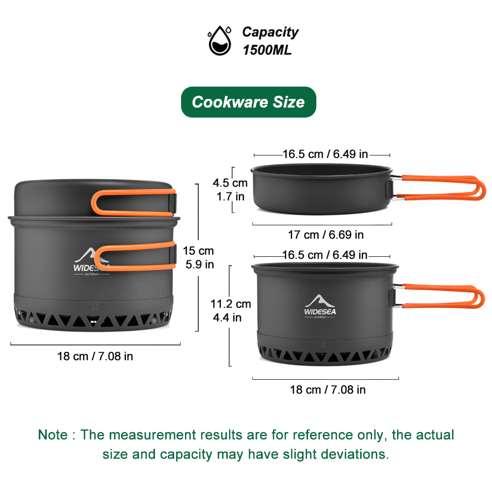 Посуда для кемпинга, набор ули – обзор и цена Camping Cooking Pan Set