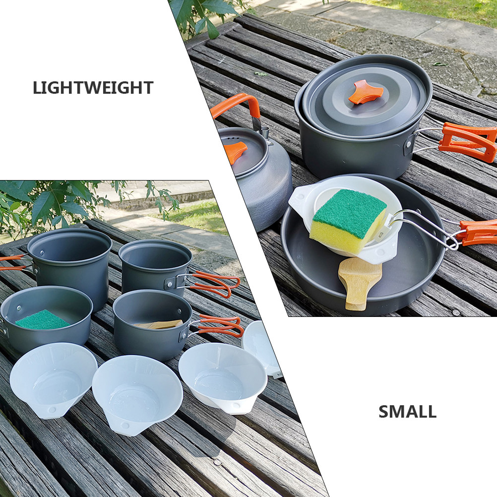 Компактный набор посуды для ке – обзор и цена Camping Cooking Set Lightweight
