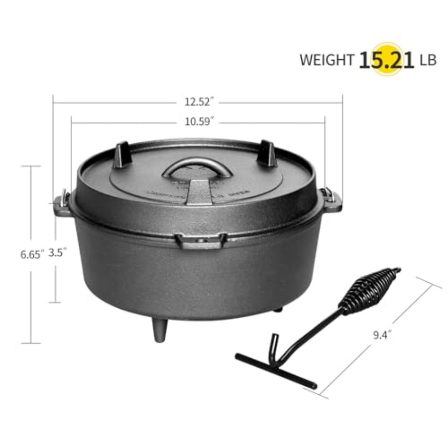 Чугунная походная кастрюля с к – обзор и цена Camping Cooking Dutch Oven