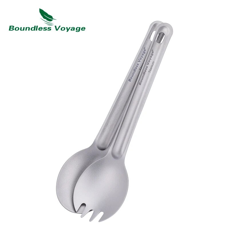 Титановые столовые приборы Bou – обзор и цена Camp Spork Set