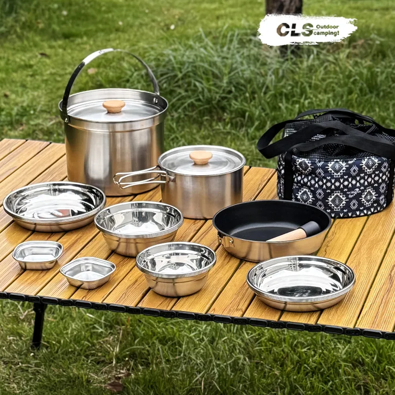 Набор посуды для кемпинга NOBA – обзор и цена Camping Cooking Pan Set