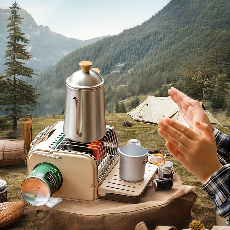 Портативная газовая плита для  – обзор и цена Camping Cooking Set Lightweight