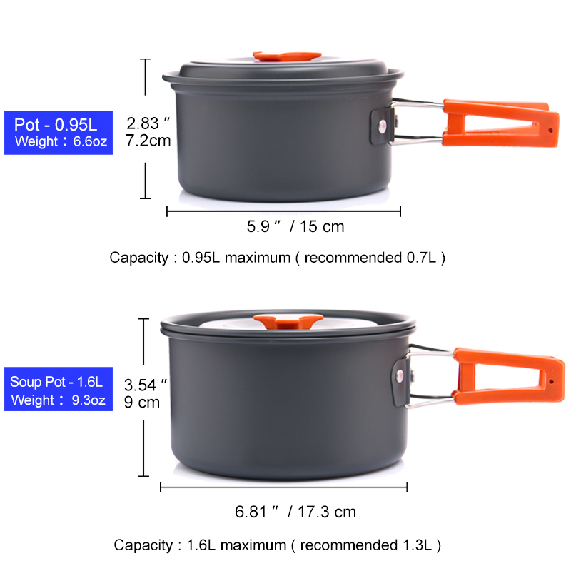Набор посуды Widesea для кемпи – обзор и цена Camping Cooking And Dining Set