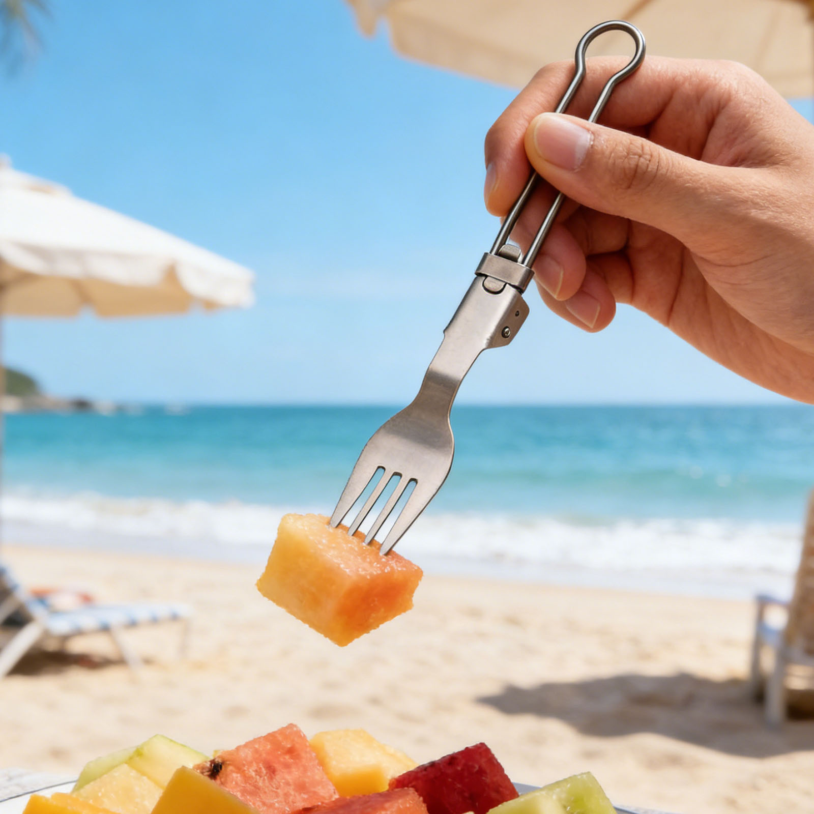 Титановый складной набор столо – обзор и цена Camp Spork Set