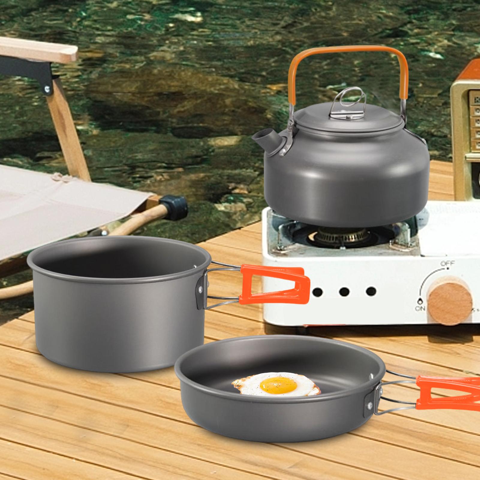 Посуда для кемпинга, набор кас – обзор и цена Camping Cooking Set Lightweight