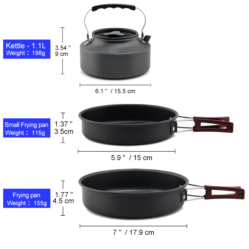 Набор посуды Widesea для кемпи – обзор и цена Camping Cooking And Dining Set