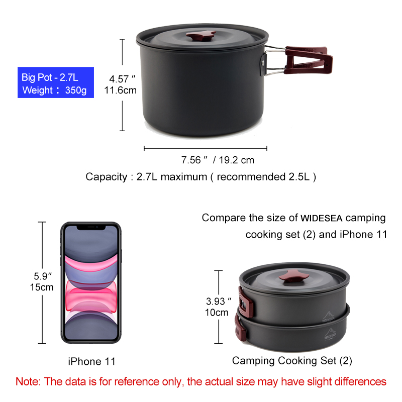 Набор посуды Widesea для кемпи – обзор и цена Camping Cooking And Dining Set