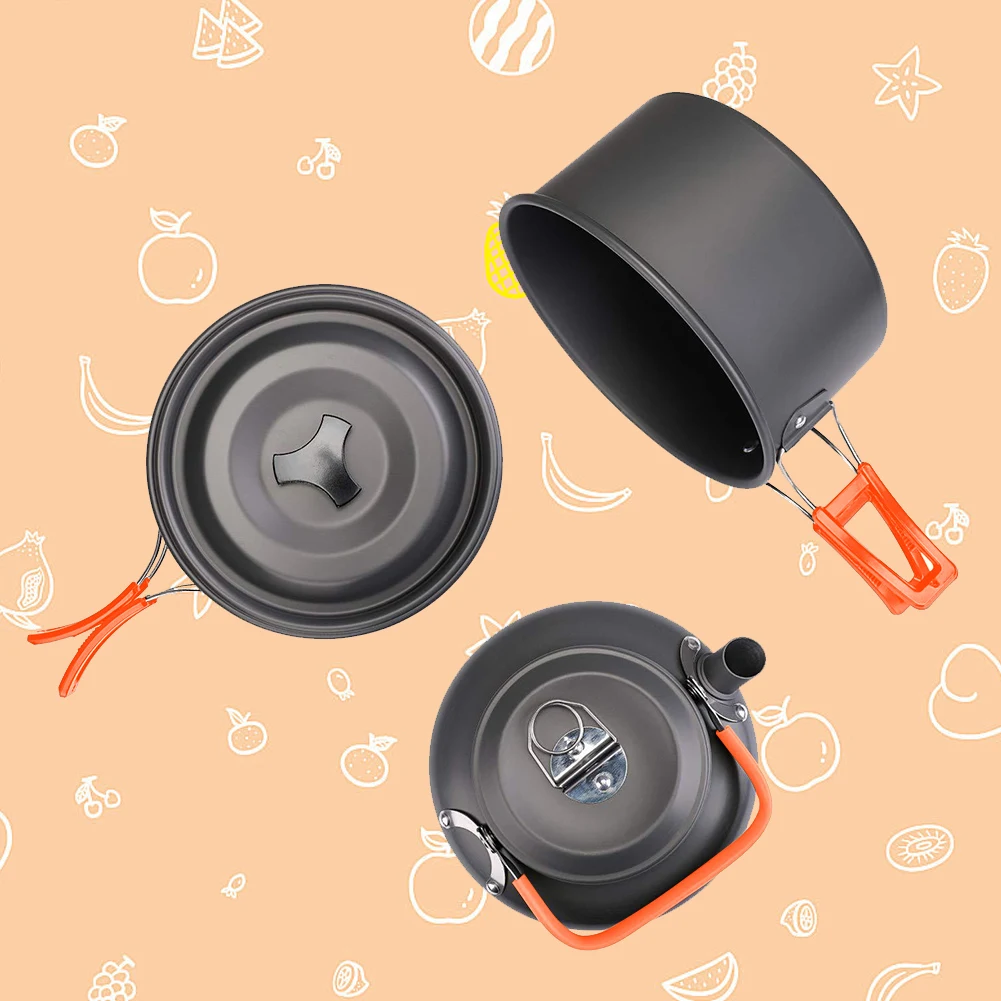 Набор походной посуды: чайник, – обзор и цена Camping Cooking Pan Set