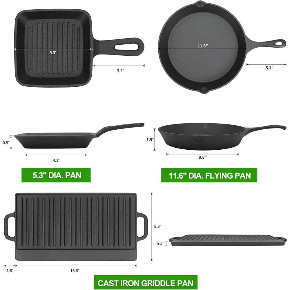 Набор из 8 предметов: чугунная – обзор и цена Camping Cooking Dutch Oven