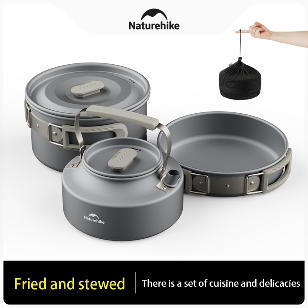 Набор уличных кастрюль Natureh – обзор и цена Camping Cooking Pan Set